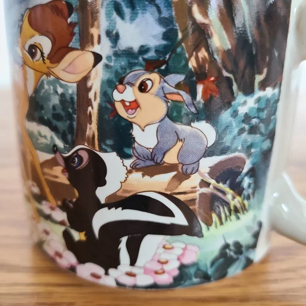 Vintage Disney Store Bambi Thumper Flower Coffee Mug Cup 12 Ounce EUC